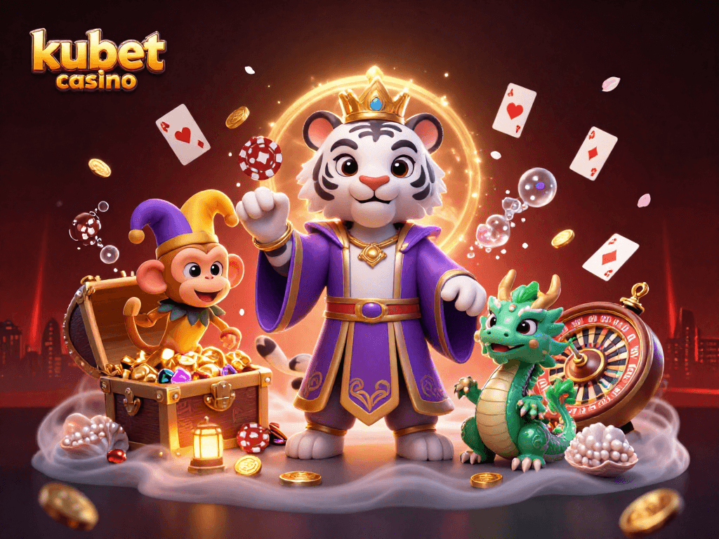 Engage with kubet casino’s exciting gameplay featuring a tiger, monkey, and glowing games.