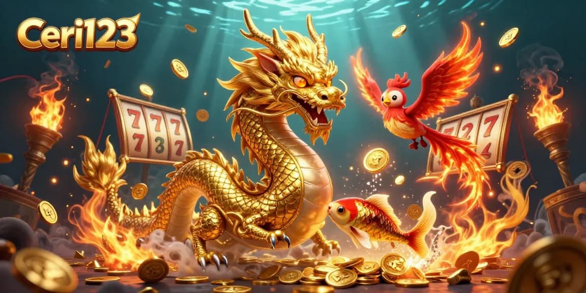 Experience thrilling wins with Ceri123 as the dragon, phoenix, and koi fish embody chance and fortune.