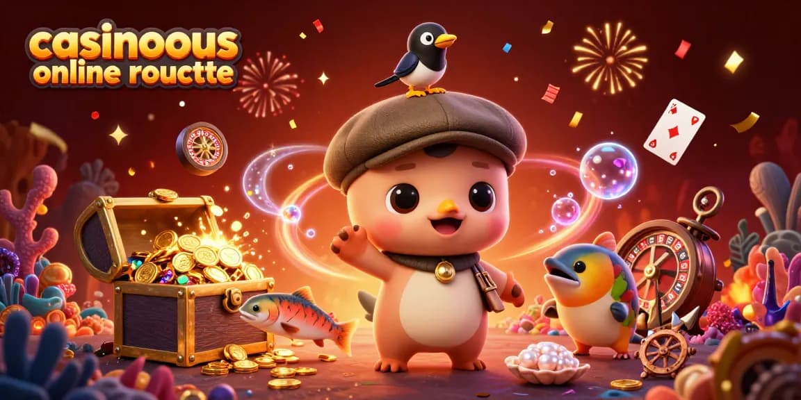Experience thrilling casinoous online roulette with playful Nessie and dazzling treasures in a vibrant ocean scene.