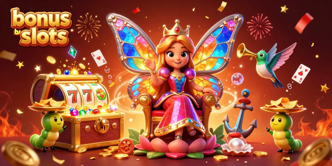 Experience the thrill of bonus buy slots with a vibrant 3D illustration showcasing colorful characters and casino elements.