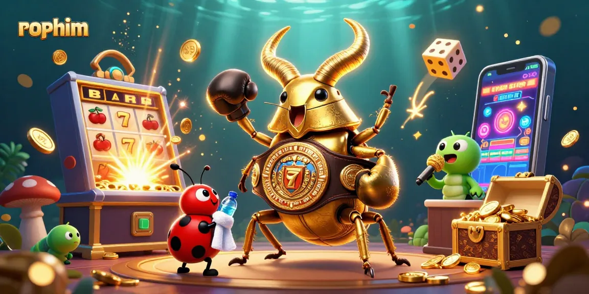 Experience the thrill of rophim in this vibrant casino-themed illustration showcasing dynamic characters and exciting game elements.