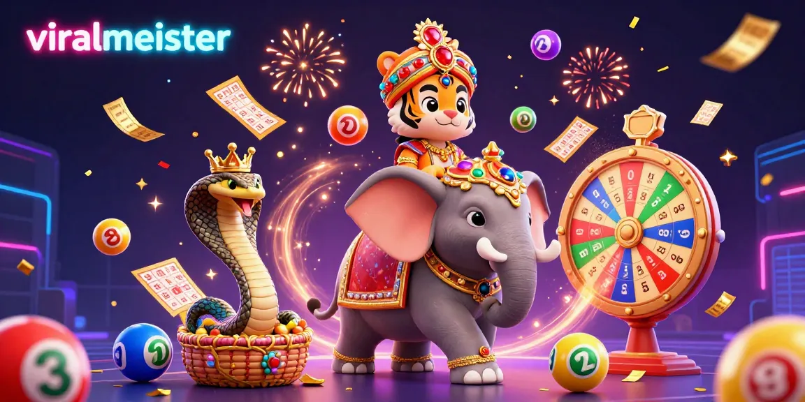 Join the excitement at viralmeister with a vibrant illustration of a tiger maharaja, gambling elements, and dazzling celebrations.
