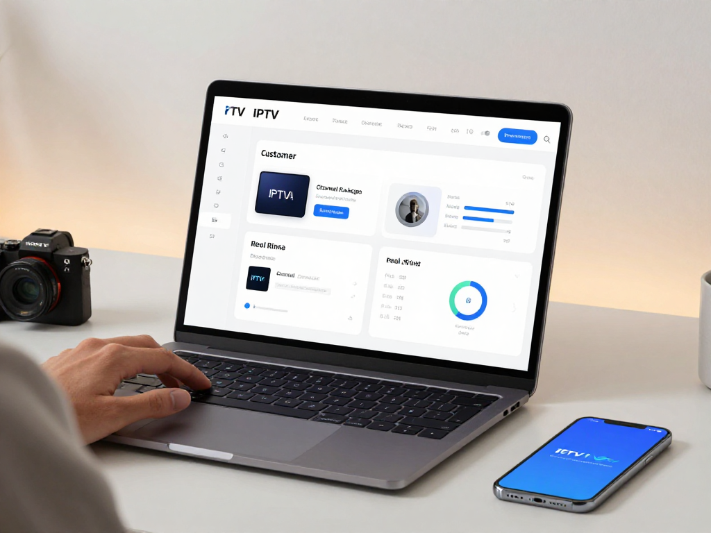 IPTV subscription management dashboard for resellers featuring advanced analytics and user-friendly software design.
