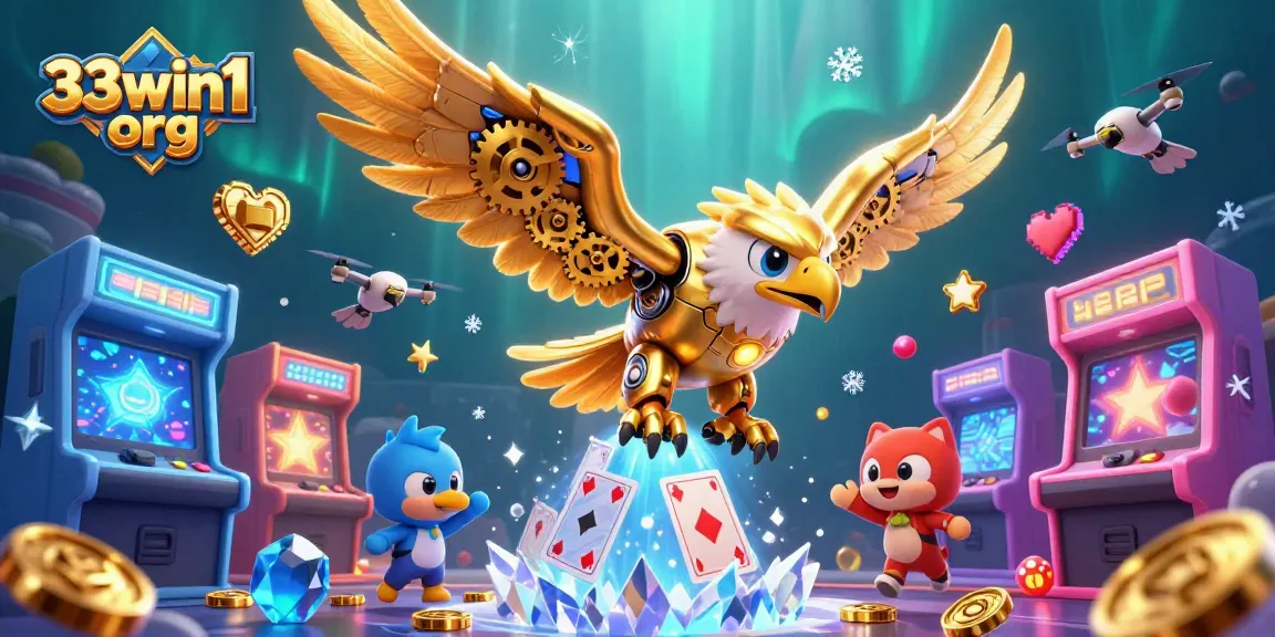 Experience thrilling gameplay at 33win1 org with vibrant 3D illustration of gaming action