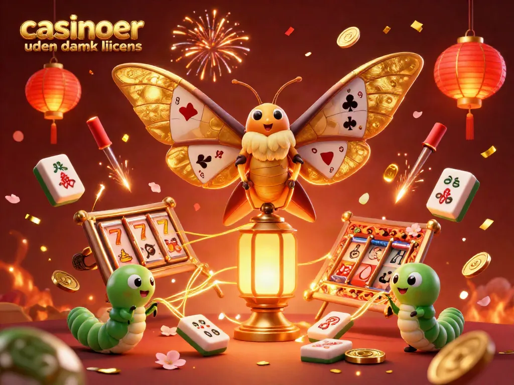 Explore casinoer uden dansk licens with captivating elements and vibrant 3D illustration.