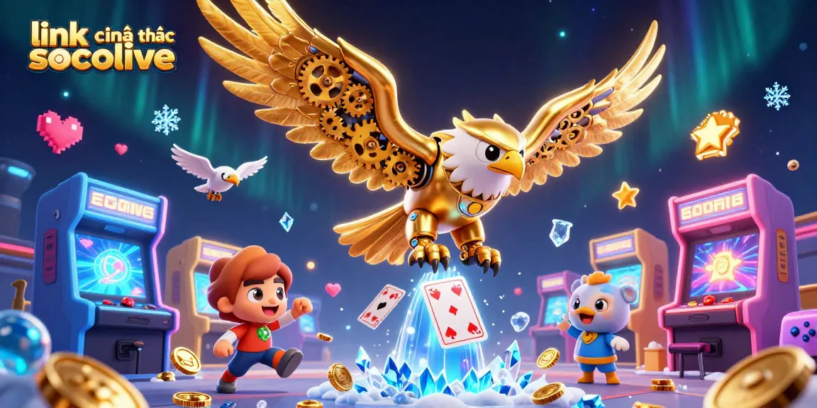 Engage with high-quality gameplay featuring link chính thức socolive, as the golden eagle dives amidst gaming elements and excitement.