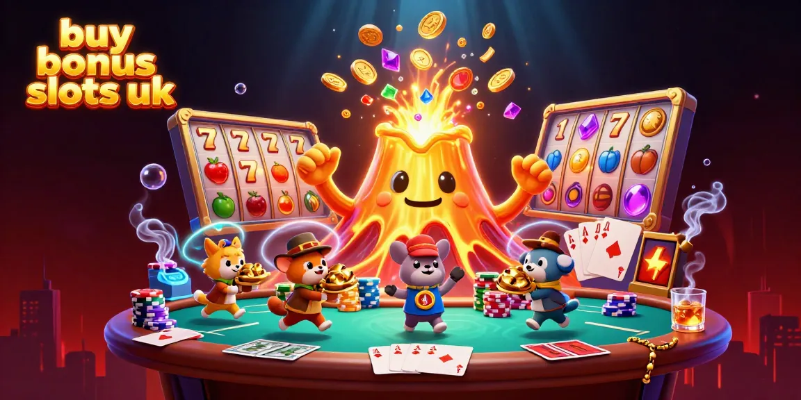 Experience excitement with buy bonus slots uk, set in a vivid scene of fortune and spinning reels.