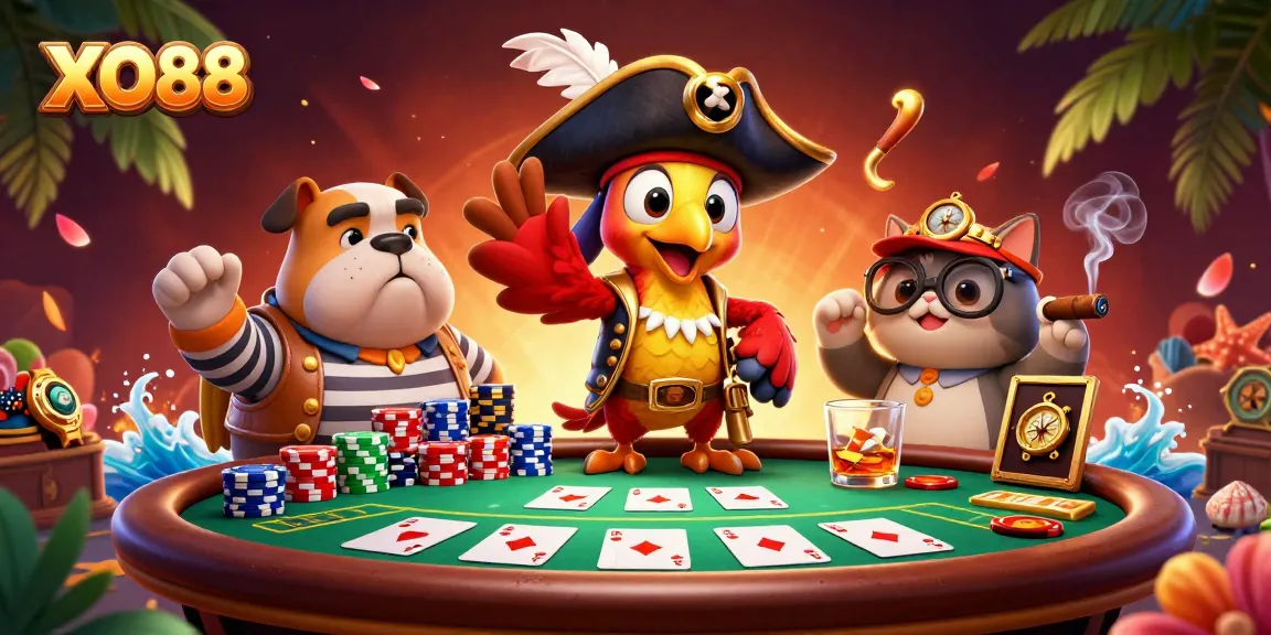 Experience exciting gameplay with XO88, featuring vibrant poker elements and engaging characters.