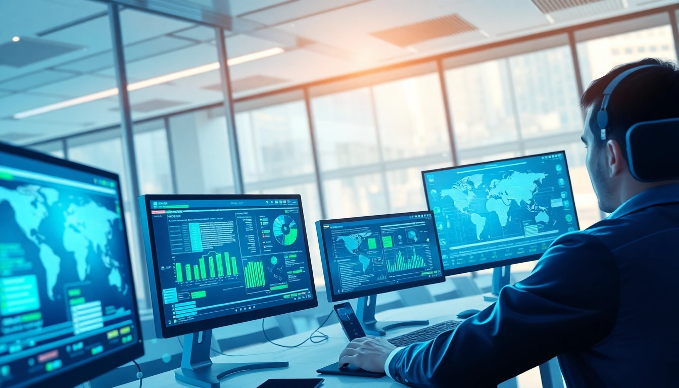 快连官网 interface showcasing global secure network features in a modern workspace.