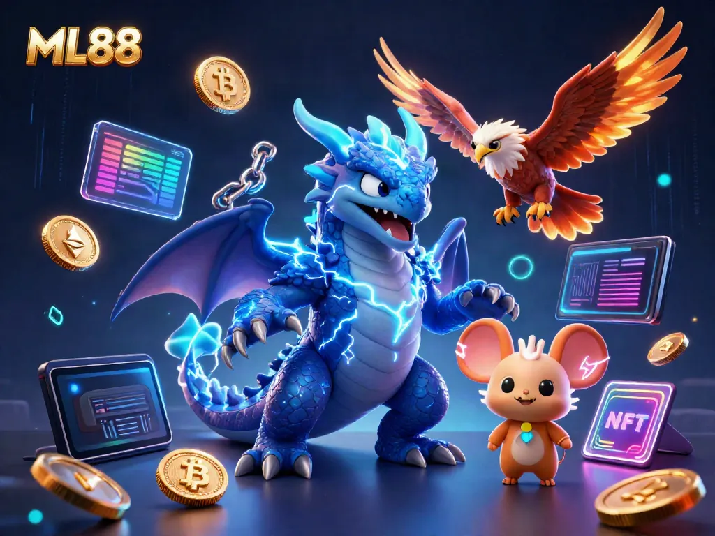 Experience thrilling ML88 gaming with unique 3D characters, crypto coins, and vibrant action.