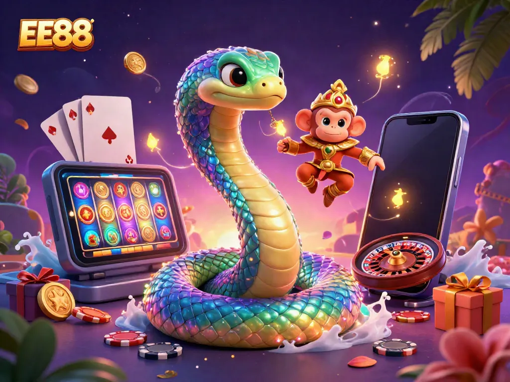 Experience thrilling gameplay at EE88 with vibrant 3D illustrations, featuring dynamic gaming elements and captivating characters.