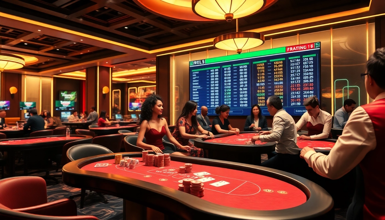 Vibrant online casino scene at https://mmoo.llc/ showcasing engaging gameplay, elegant dealers, and dynamic atmosphere.