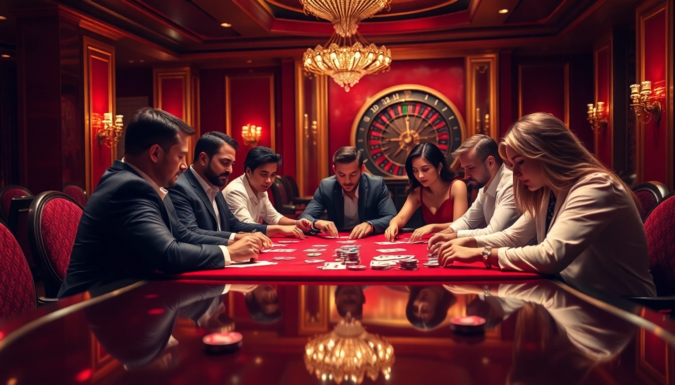 This thrilling casino scene at https://78win.bot/ showcases a high-stakes poker game with players immersed in the excitement.
