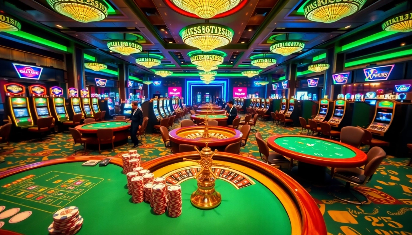 Experience high-stakes excitement at XX88 casino with vibrant poker tables and slot machines.