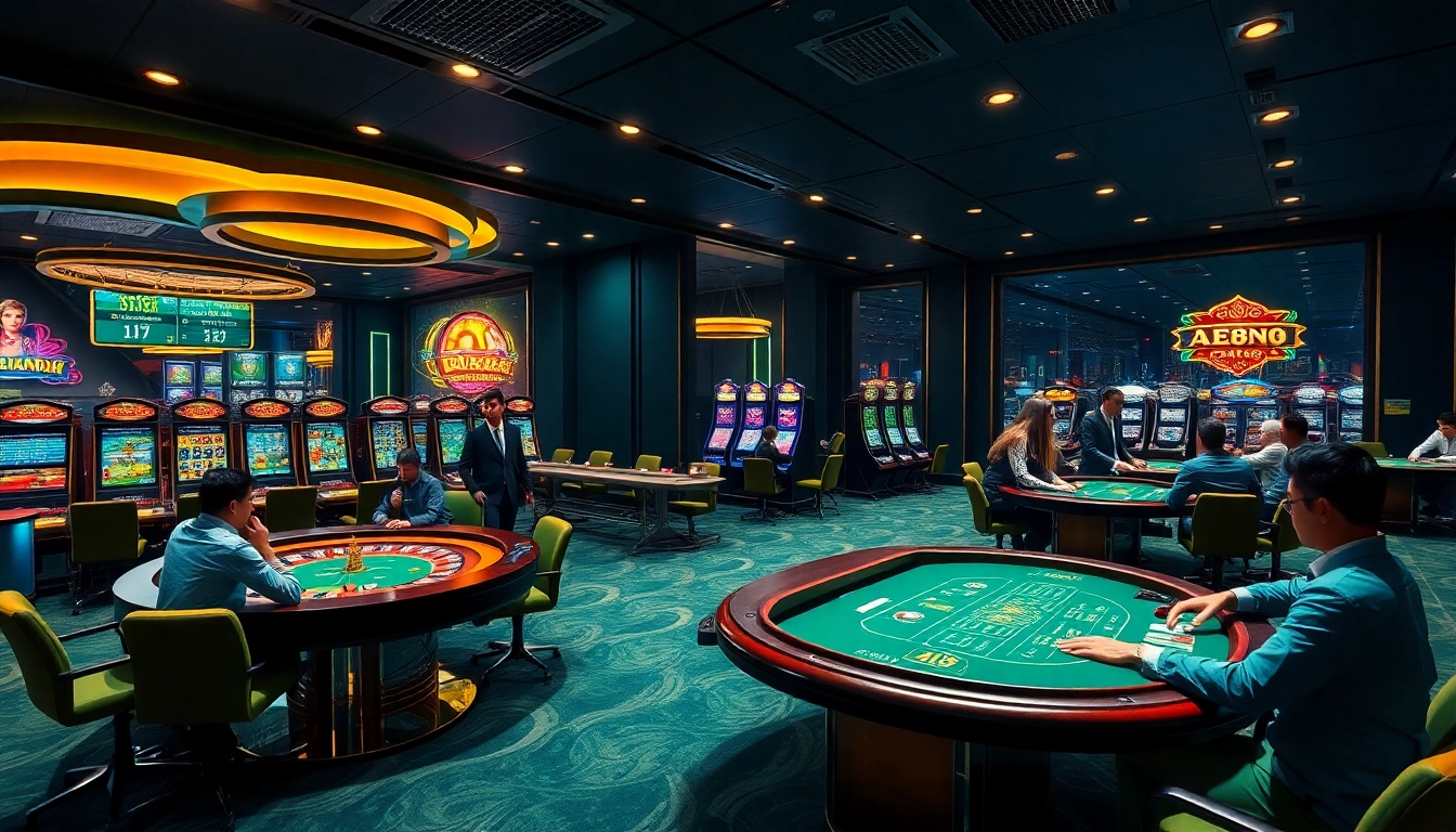 AE888 offers thrilling gameplay with vibrant casino tables and engaging slot machines.