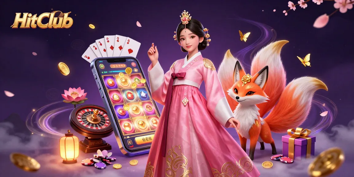 HitClub entices players with vibrant slot games and enchanting casino illustrations.