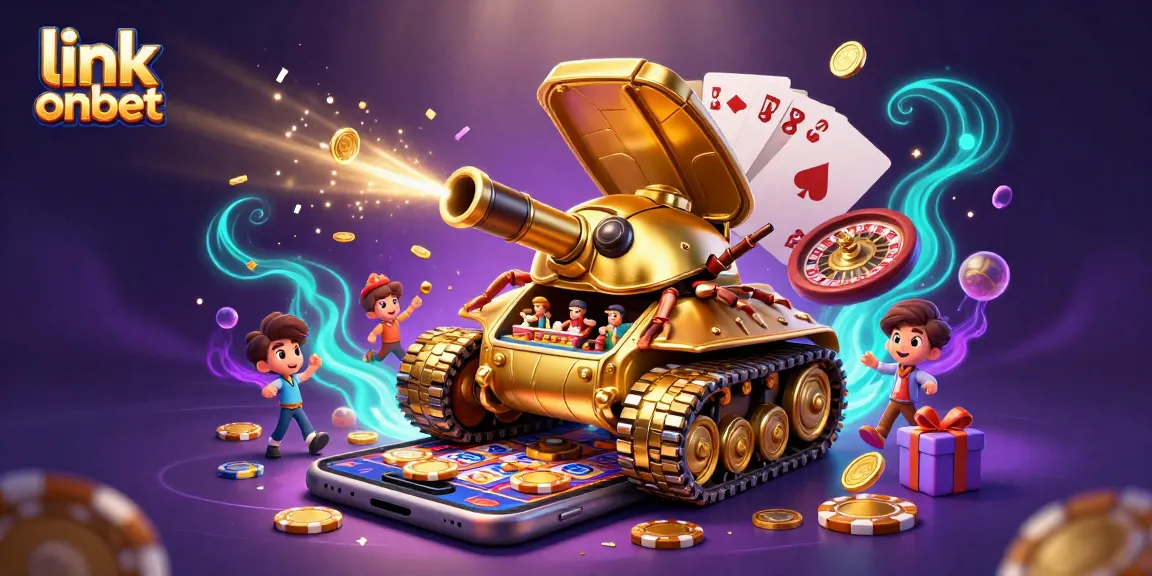 Experience the excitement of gambling with link onbet in this vibrant 3D casino illustration.