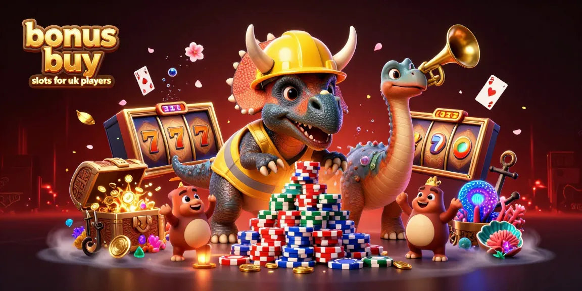 Experience the thrill of bonus buy slots for UK players with vibrant characters and exciting casino elements!